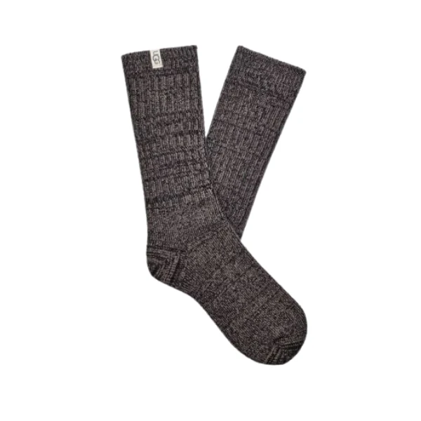 UGG Women's Rib Knit Slouchy Crew Sock Grey