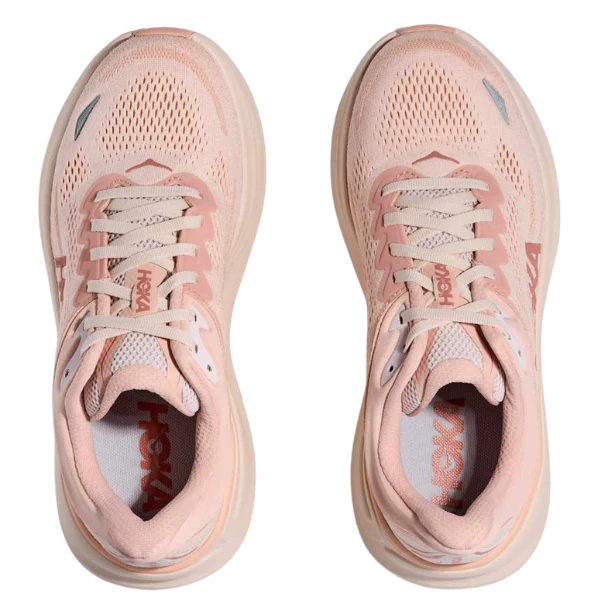 HOKA Women's Bondi 9 Wide Rose/Latte - Image 3