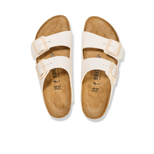 Birkenstock Women's Arizona Birko-Flor Patent Offwhite/Eggshell - Image 3