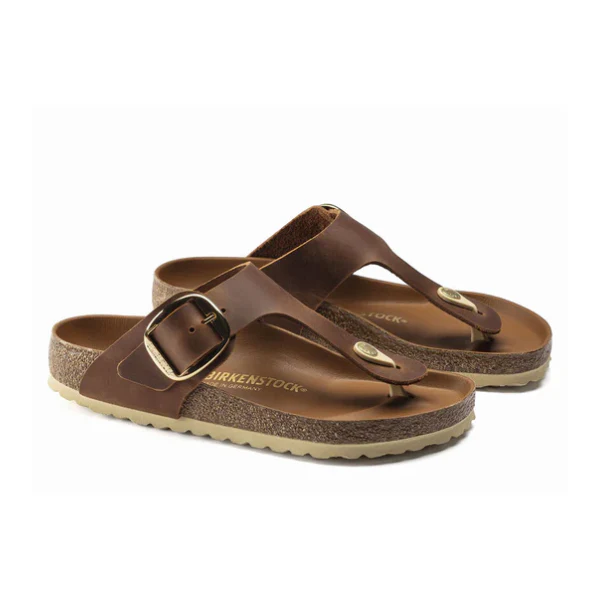 Birkenstock Women's Gizeh Big Buckle Oiled Leather Cognac - Image 3