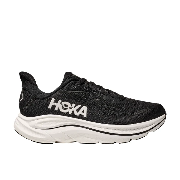 Hoka Men's Clifton 10 Wide Black/White - Image 2