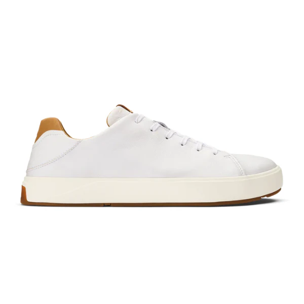 Olukai Men's Lae‘ahi Lī ‘Ili Leather Sneaker White - Image 2