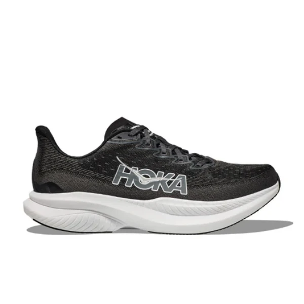HOKA Men's Mach 6 (Wide Width) Black/White - Image 2