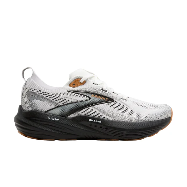 Brooks Men's Glycerin GTS 22 White/Grey/Black - Image 2