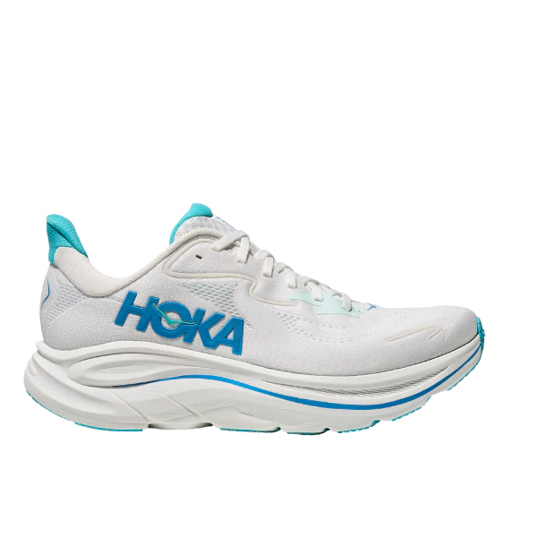 Hoka Men's Clifton 10 Wide White/Blue - Image 2