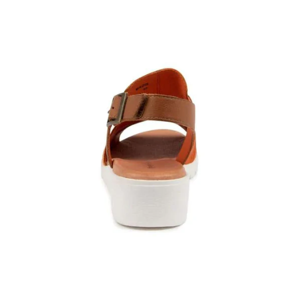 Django & Juliette Women's Madis Orange/Dark Tan Leather - Image 4