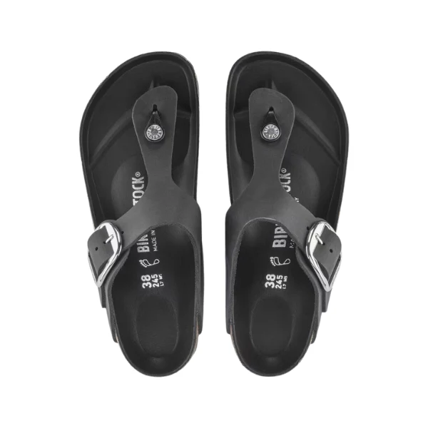Birkenstock Women's Gizeh Big Buckle Oiled Leather Black - Image 3