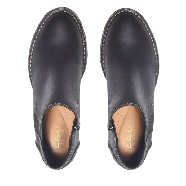Clarks Women's Kastela Lo Black Leather - Image 3