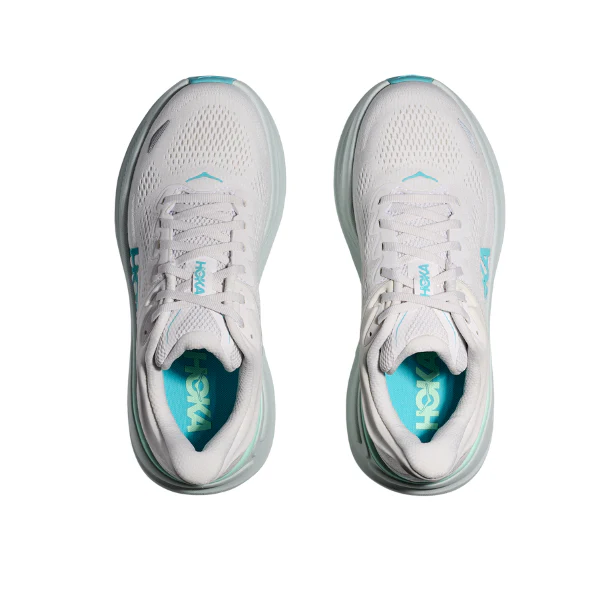 Hoka Women's Bondi 9 White/Blue - Image 3