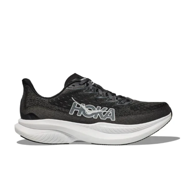 HOKA Women's Mach 6 (Wide Width) Black/White - Image 2