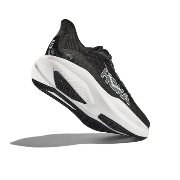 HOKA Women's Mach 6 (Wide Width) Black/White - Image 3