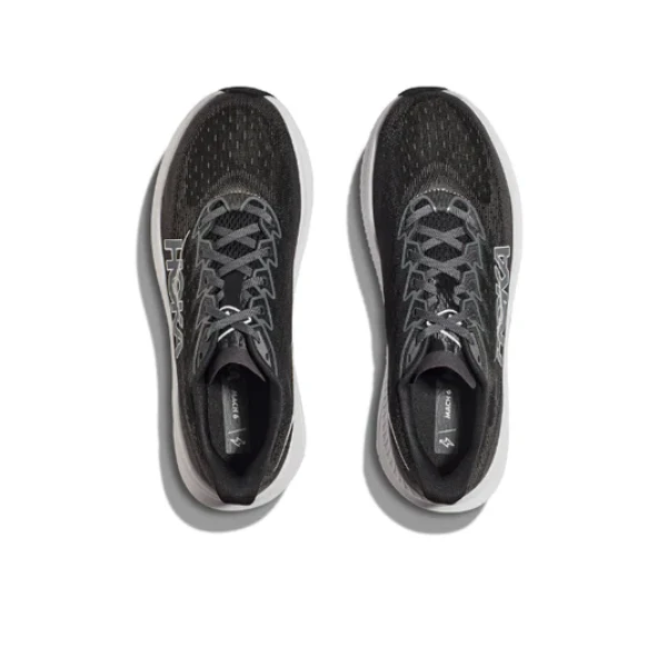 HOKA Women's Mach 6 (Wide Width) Black/White - Image 4