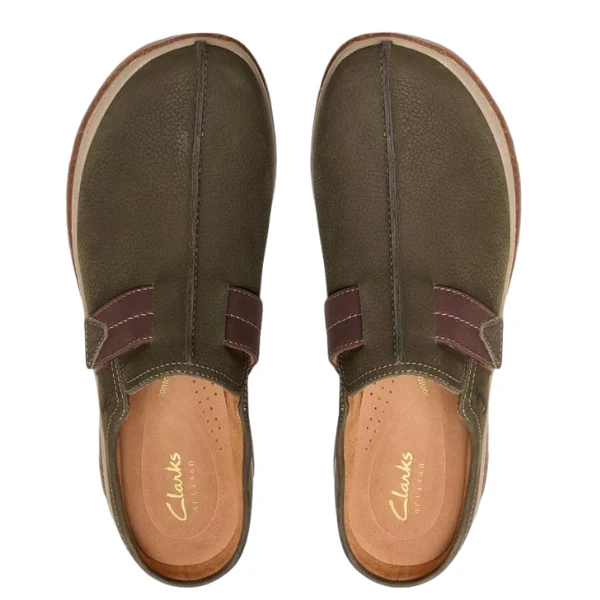 Clark's Women's Orlene Clog Olive Combination Nubuck - Image 3