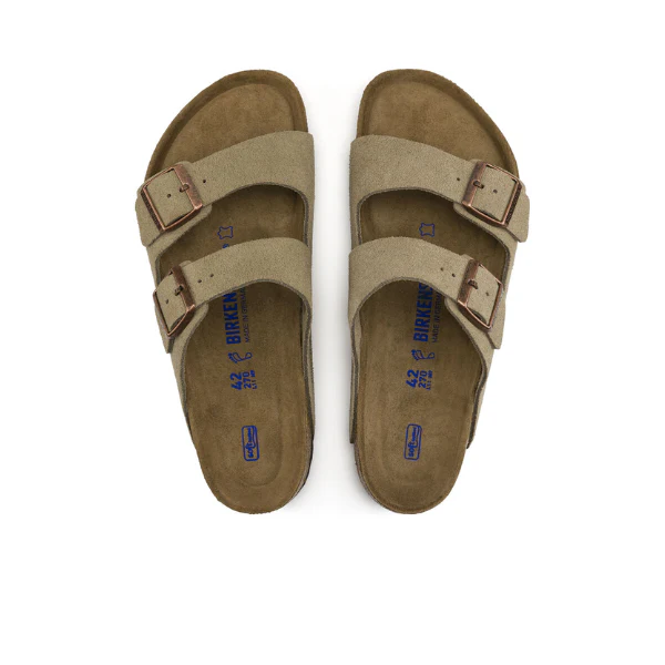 Birkenstock Women's Arizona Soft Footbed Taupe Suede - Image 3