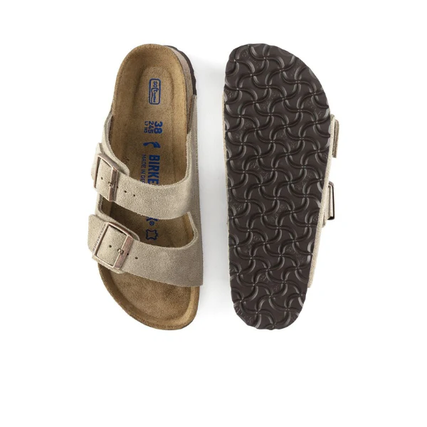 Birkenstock Women's Arizona Soft Footbed Taupe Suede - Image 4