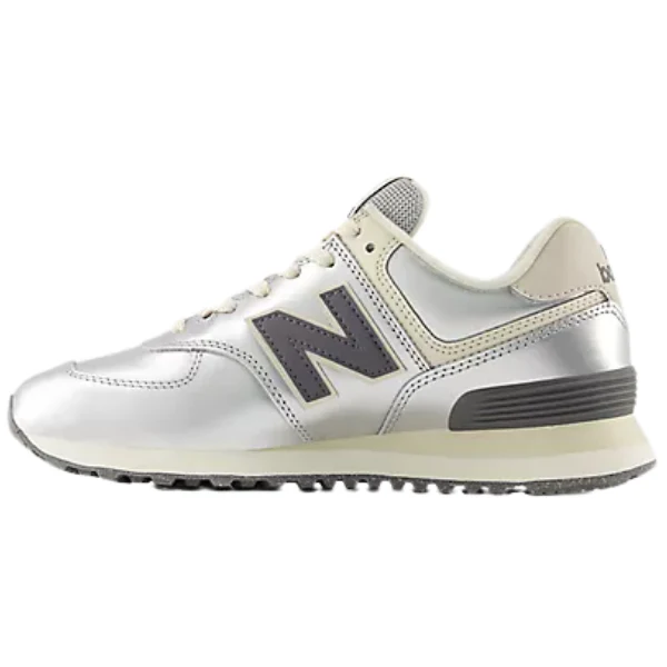 New Balance Women's 574 Metallic Silver/Arctic Grey - Image 3