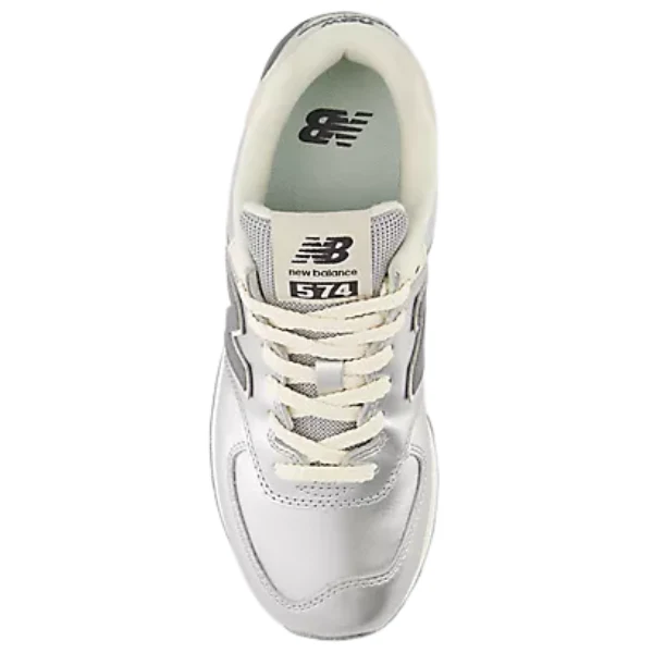 New Balance Women's 574 Metallic Silver/Arctic Grey - Image 4