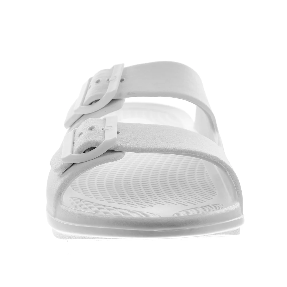 Sovella Women's Buckle Slide White - Image 2