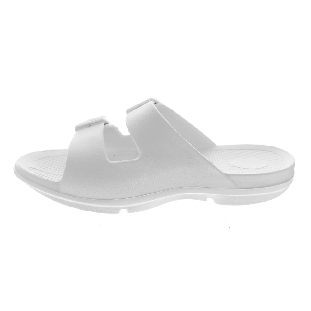 Sovella Women's Buckle Slide White - Image 5