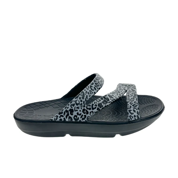 Sovella Women's PF Slide Black/Leopard - Image 2